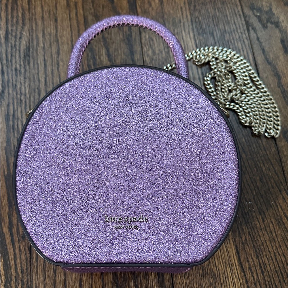 Kate Spade Andi Glitter Mini Canteen Crossbody Bag in Candied Lilac - Picture 5 of 11